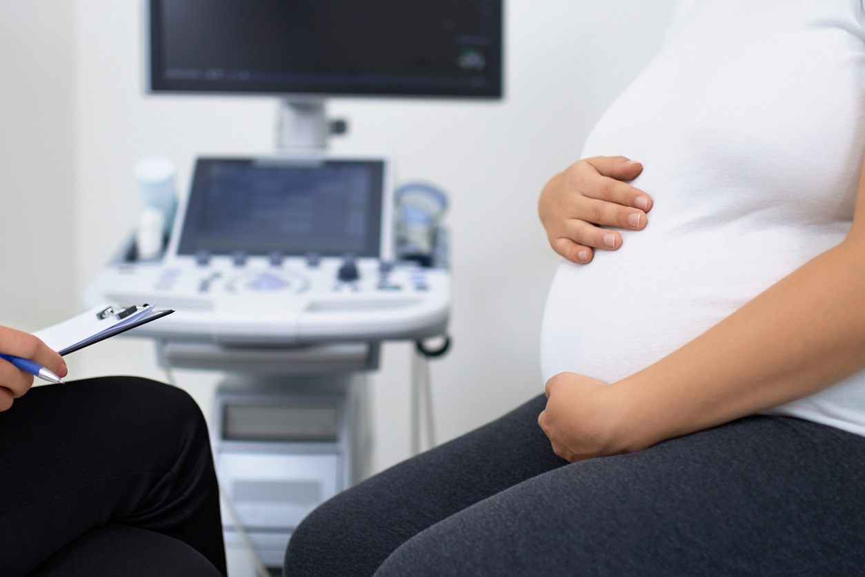 pregnant woman having medical checkup