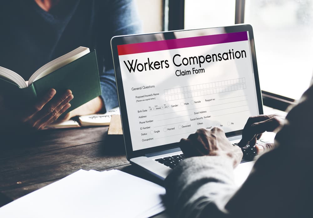 Workers Compensation Claim Form Insurance Concept