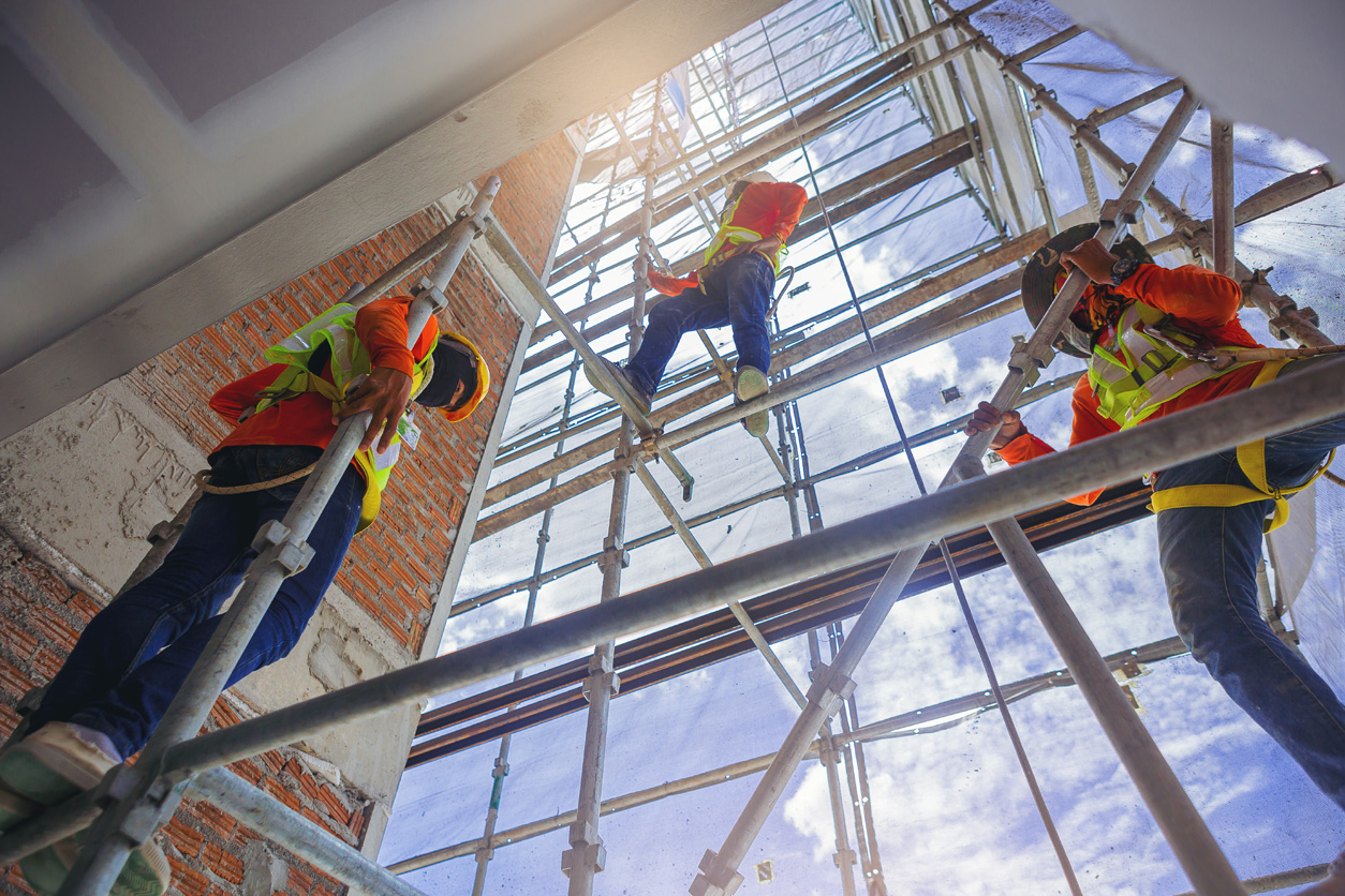 scaffolding at construction site